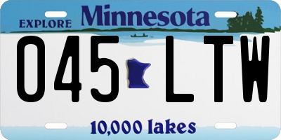 MN license plate 045LTW