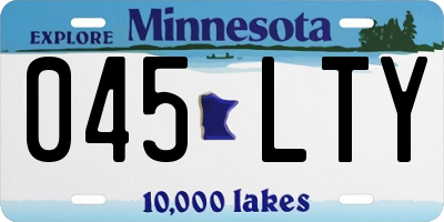 MN license plate 045LTY