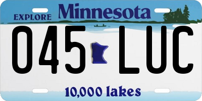 MN license plate 045LUC