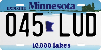 MN license plate 045LUD