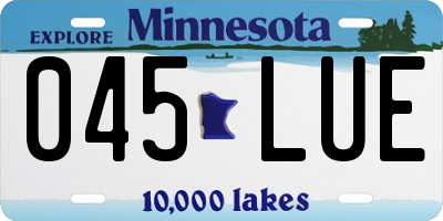 MN license plate 045LUE