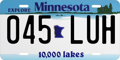 MN license plate 045LUH