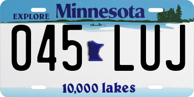 MN license plate 045LUJ