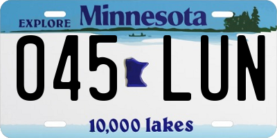 MN license plate 045LUN
