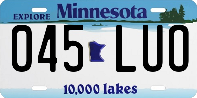 MN license plate 045LUO