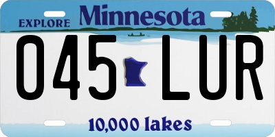 MN license plate 045LUR