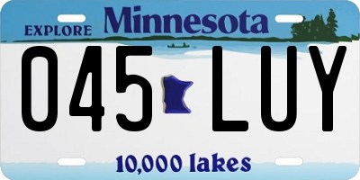 MN license plate 045LUY