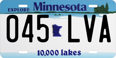 MN license plate 045LVA