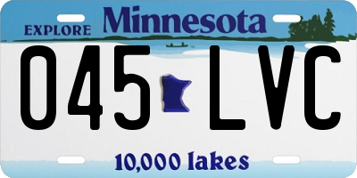 MN license plate 045LVC