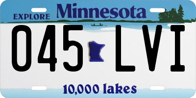 MN license plate 045LVI