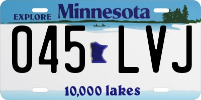 MN license plate 045LVJ