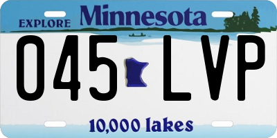 MN license plate 045LVP