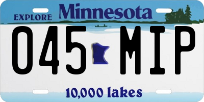 MN license plate 045MIP