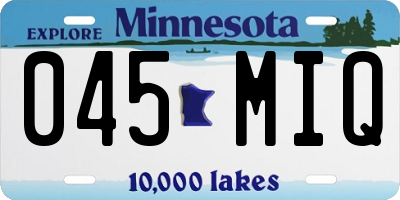 MN license plate 045MIQ