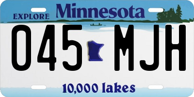 MN license plate 045MJH