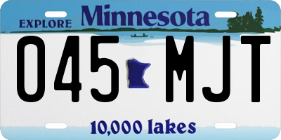 MN license plate 045MJT