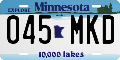 MN license plate 045MKD
