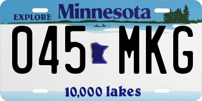 MN license plate 045MKG