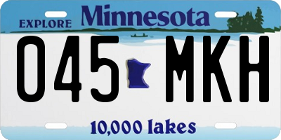 MN license plate 045MKH