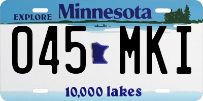 MN license plate 045MKI