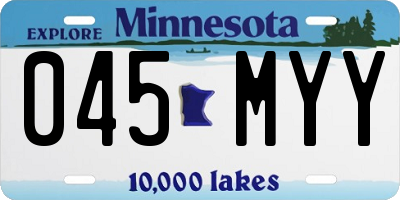 MN license plate 045MYY