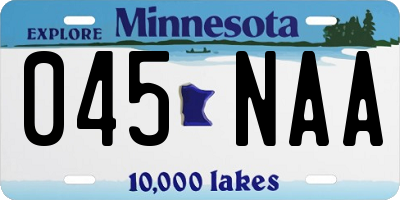 MN license plate 045NAA