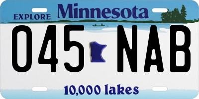 MN license plate 045NAB