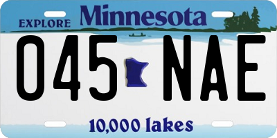 MN license plate 045NAE