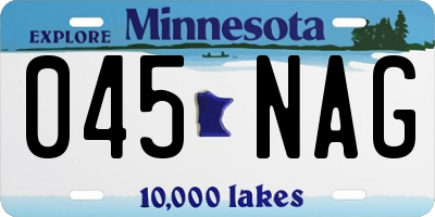 MN license plate 045NAG