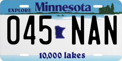 MN license plate 045NAN