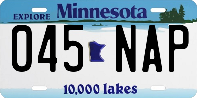 MN license plate 045NAP
