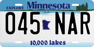 MN license plate 045NAR