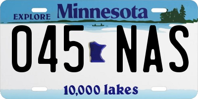 MN license plate 045NAS