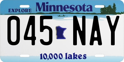 MN license plate 045NAY