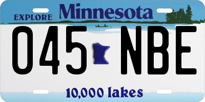 MN license plate 045NBE