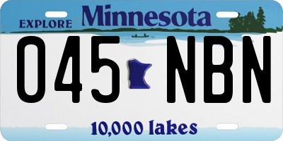MN license plate 045NBN