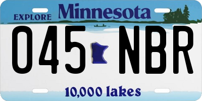 MN license plate 045NBR
