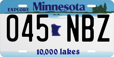 MN license plate 045NBZ