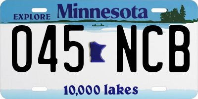 MN license plate 045NCB