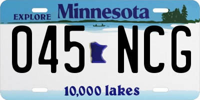 MN license plate 045NCG