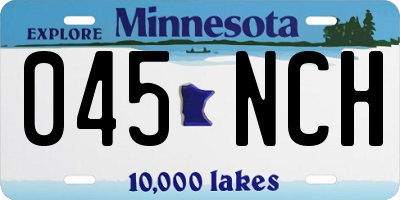MN license plate 045NCH