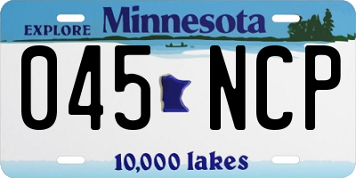 MN license plate 045NCP