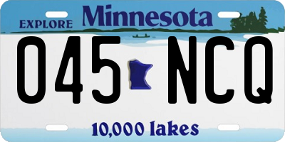 MN license plate 045NCQ