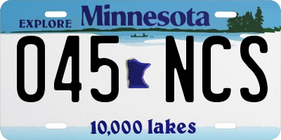 MN license plate 045NCS