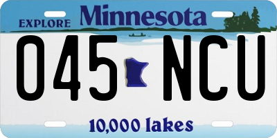 MN license plate 045NCU