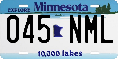 MN license plate 045NML