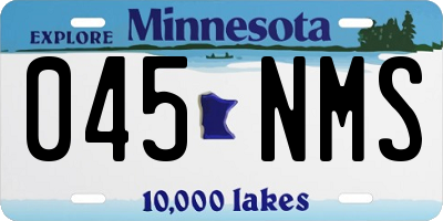 MN license plate 045NMS
