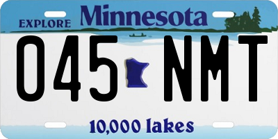 MN license plate 045NMT