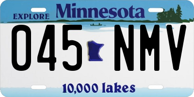 MN license plate 045NMV