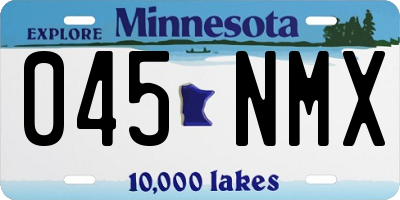MN license plate 045NMX